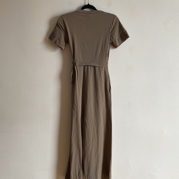 Boob Design Amelia faux wrap sage green cropped wide leg jumpsuit - Picture 7 of 16
